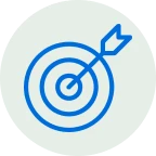 Bullseye symbol with arrow